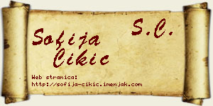 Sofija Čikić vizit kartica